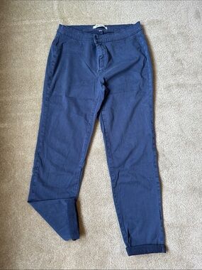 LILA RYAN Navy Blue Women's Cropped Chino Pants Size 8